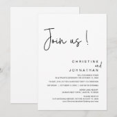 Doe mee met ons, Wedding Elopement Dinner, Party,  Kaart (Voorkant / Achterkant)