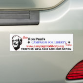Doe mee met Ron Paul's campagne voor LIberty Today Bumpersticker (Op auto)