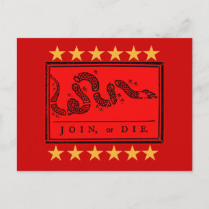Doe mee of Die Ben Franklin Banner op Tshirts Briefkaart