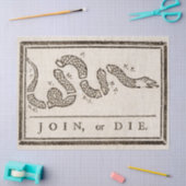 Doe mee of sterf ratelslang: Cartoon Benjamin Fran Tissuepapier (Craft)