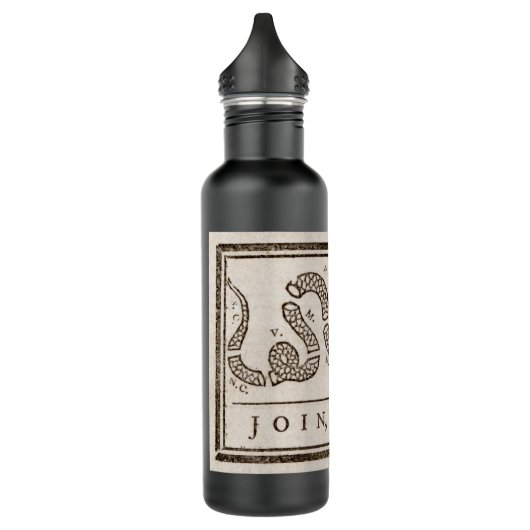 Doe mee of sterf ratelslang: Cartoon Benjamin Fran Waterfles (Links)