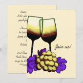 Doe mee! Uitnodiging wijnpartij (Voorkant / Achterkant)