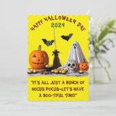 🎃 Doe mee voor een spooktaculaire Halloween Bash! Kaart (Staand voorkant)