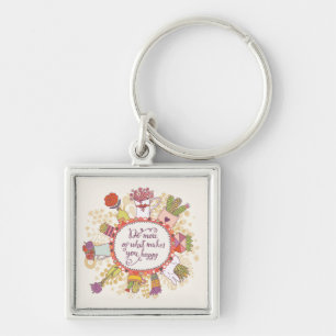 Doe meer van wat je gelukkig maakt 2 sleutelhanger