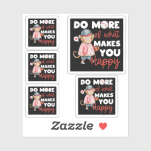 Doe meer van wat je gelukkig maakt - honkbal sticker