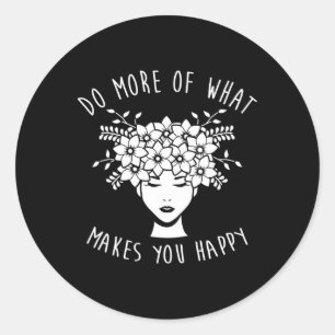 Doe meer van wat je gelukkig maakt met geestelijke ronde sticker