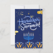 Doe met ons mee voor een vreugdevolle Chanoeka-vie Bedankkaart (Achterkant)