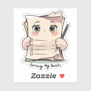Doe Mijn Best – Zachte Herinnering op maat gesnede Sticker