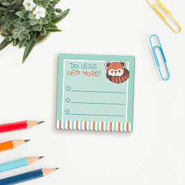 Doe minder dutje meer rode panda grappig om te doe post-it® notes
