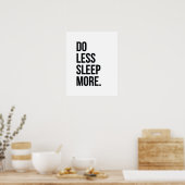 Doe minder - het Witte Anti-Inspirerend Poster van (Keuken)