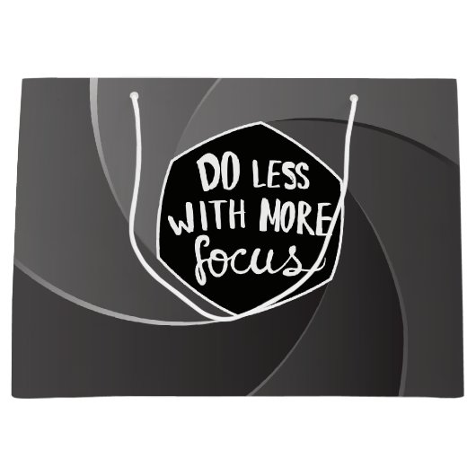 Doe minder, maar met meer focus groot cadeauzakje (Voorkant)