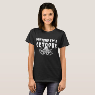 DOE NET OF IK BEN EEN INKTVIS FUNNY HALLOWEEN KOST T-SHIRT