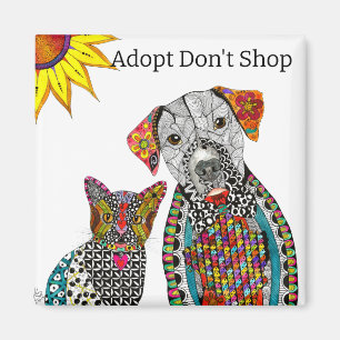 Doe niet aan de winkel Dog en Cat Magnet Magneet