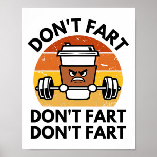 Doe Niet Grappig Fitness Gym Workout Gewichtheffen Poster