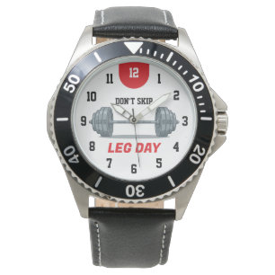 Doe niet Leg Day Barbell Horloge