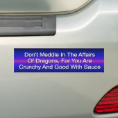Doe niet met Dragons, grappige autosticker. Bumpersticker (Op auto)