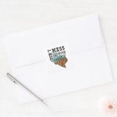 Doe niet veel met Texas Vierkante Sticker (Envelop)