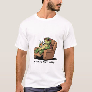 Doe niets spijt niets luie Mannen basic T-shirt