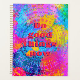 Doe nu goede dingen in Rainbow Tie Dye Boho Planner