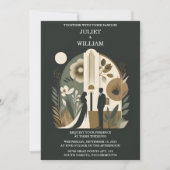 Doe Retro 70s 80s Fast Bold Boho Courthouse Bruilo Kaart (Voorkant)