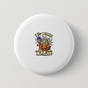 Doe Trucs Snoepjes Halloween Pompoen Mand Snoep S Ronde Button 5,7 Cm