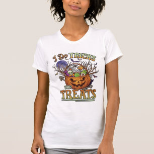 Doe Trucs Snoepjes Halloween Pompoen Mand Snoepgoe T-shirt