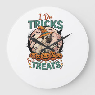 Doe Trucs Snoepjes Halloween Pug Heksenhoed Pompoe Grote Klok