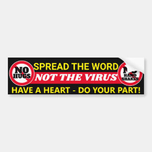 Doe UW deel: COVID 19 (zwart) Bumpersticker