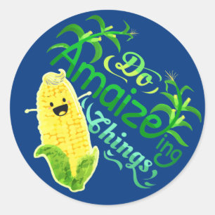 Doe verbluffende dingen - Punny Garden Classic Rou Ronde Sticker