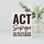 Doe verrast Grappig Aanzoek Bruidsmeisje Uitnodiging Briefkaart (Staand voorkant)