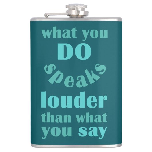 Doe versus zeg aangepaste kolf heupfles (Voorkant)