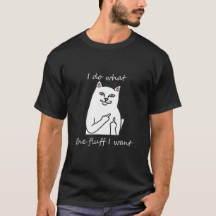 Doe wat ik wil dat  Black Cat Red Cup Mijn kat 3 T-shirt