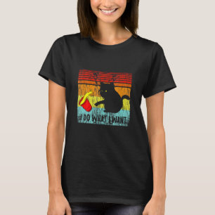 Doe wat ik wil dat Black Cat Red Cup Mijn kat T-shirt