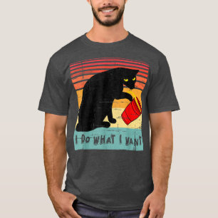 Doe wat ik wil dat ik zwarte kat mijn grappige ka t-shirt
