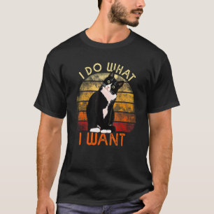 Doe wat ik wil dat Tuxedo mam Cute Graphic Retro T-shirt