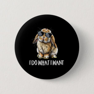 Doe Wat Ik Wil Mini Holland Lop Konijn Konijnenlie Ronde Button 5,7 Cm