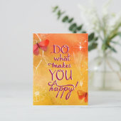 Doe wat je gelukkig maakt briefkaart (Staand voorkant)