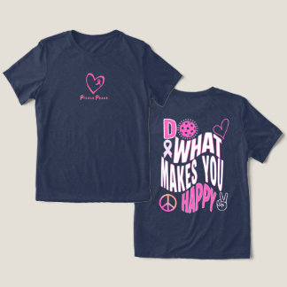 Doe Wat Je Gelukkig Maakt Roze T Tri-Blend Shirt