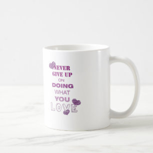 Doe wat je houdt van Motivatie tekst Typografie Sc Koffiemok