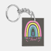 "DOE WAT JE LIEF HEBT" CITAAT BOHO RAINBOW SLEUTELHANGER (Voorkant Links)