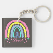 "DOE WAT JE LIEF HEBT" CITAAT BOHO RAINBOW SLEUTELHANGER (Achterkant)