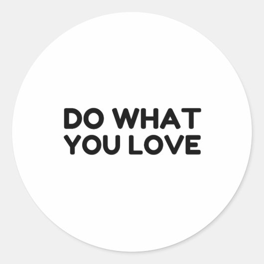 DOE WAT JE LIGT RONDE STICKER (Voorkant)