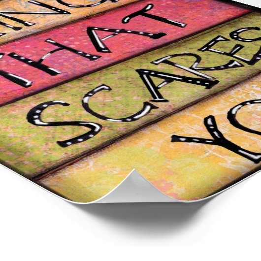 Doe wat je schaamt - Fun, Inspirerend kunst Poster (Hoek)