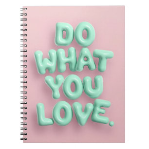Doe wat je van pastel esthetische spiraal notitieb notitieboek