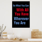 Doe wat u kunt Motivatie Quote Poster (Keuken)