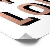 Doe wat u van uw offerte houdt | Faux Roos Gold Ty Poster (Hoek)