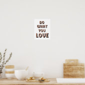 Doe wat u van uw offerte houdt | Faux Roos Gold Ty Poster (Keuken)