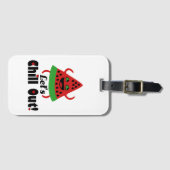 ❤️ 🍉Doe Watermeloen Dans & Chill 😋 Bagagelabel (Voorkant (horizontaal))