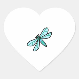 doedel een libel hart sticker