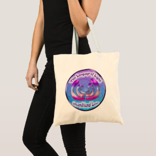 Doedelen op het symbool van Onvoorwaardelijke Lief Tote Bag